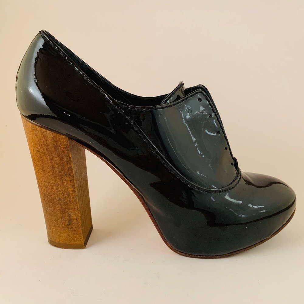 Chloe Silverado Patent Oxford Booties